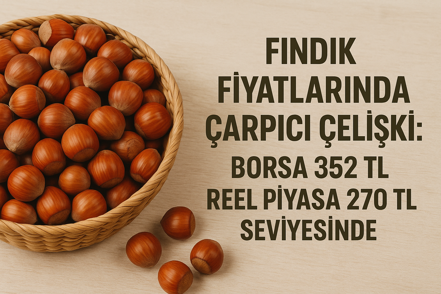 Fındık Fiyatlarında Çarpıcı Çelişki: Borsa 352 TL, Reel Piyasa 270 TL Seviyesinde!