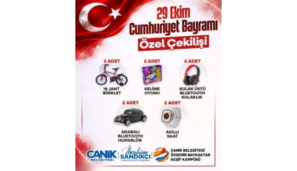 Canik Belediyesi'nden Cumhuriyet Bayramı hediyesi