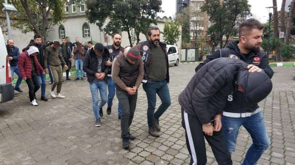 Samsun'da uyuşturucudan gözaltına alınan 6 kişi adliyeye sevk edildi 