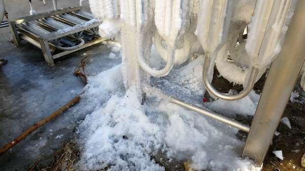 Oksijen kazanındaki sızıntı ortaya bu görüntüleri çıkarttı 