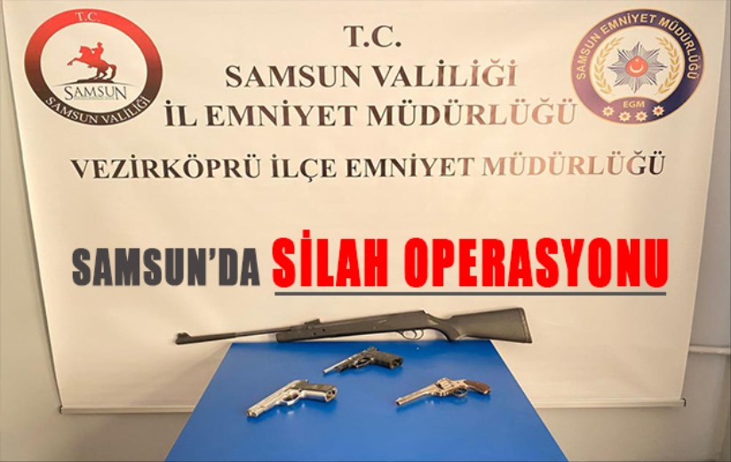 Samsun'da silah operasyonu