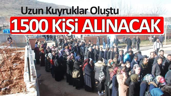 Geçici iş sahibi olmak isteyenler uzun kuyruklar oluşturdu