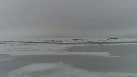 Ladik Gölü'nden kar manzaraları 