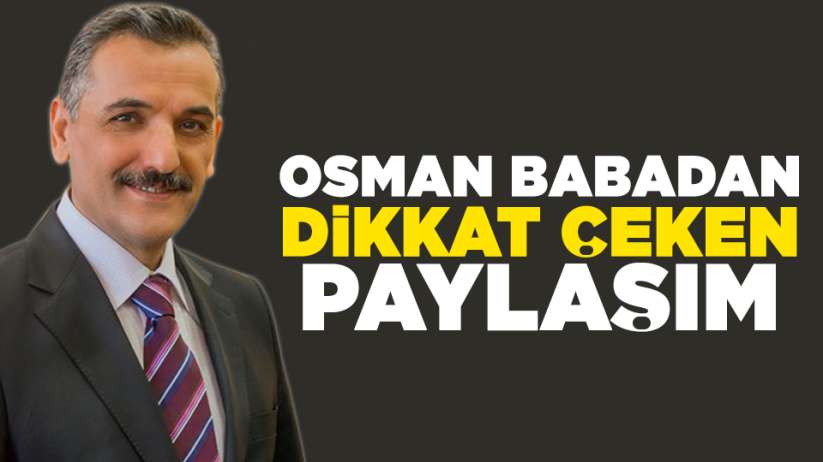 Samsun Valisi Osman Kaymak'tan dikkat çeken paylaşım!