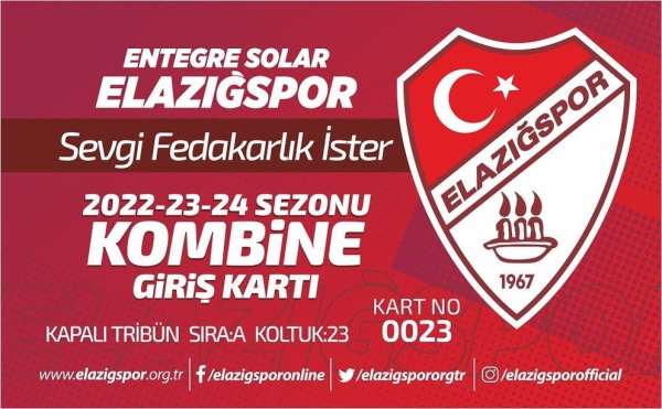 ES Elazığspor'dan kombine bilet kampanyası