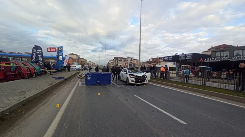Samsun'da otomobilin çarptığı bisiklet sürücüsü hayatını kaybetti