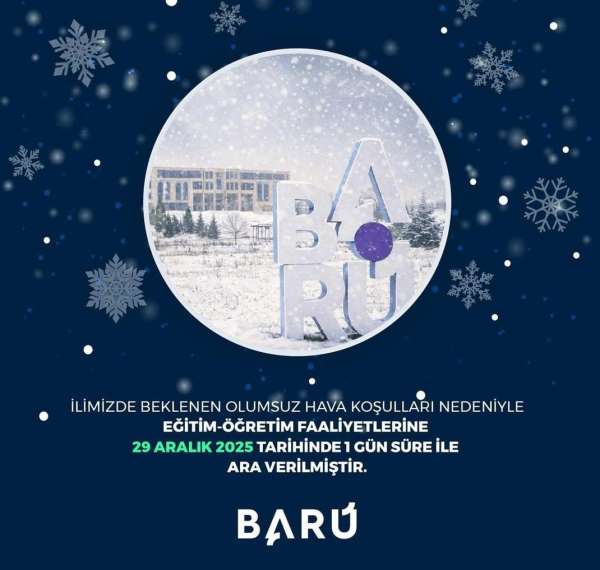 Bartın Üniversitesi'nde eğitime tatili