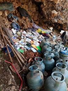 Tunceli'de teröristlerin kullandığı mağara imha edildi, malzemeler ele geçirildi