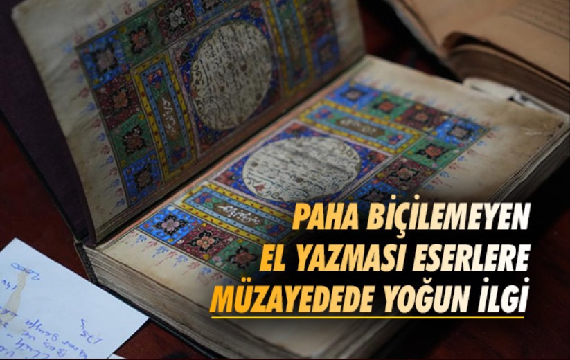 Samsun'da paha biçilemeyen el yazması eserlere müzayedede yoğun ilgi