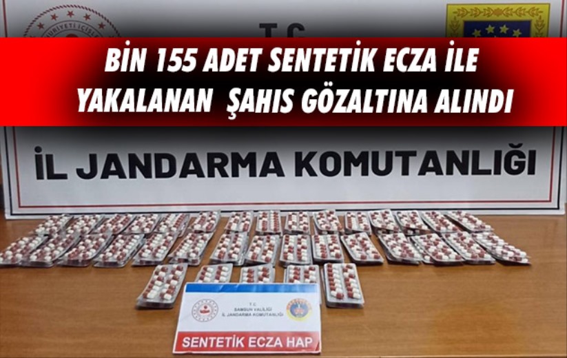 Samsun'da bin 155 adet sentetik ecza ile yakalanan şahıs gözaltına alındı