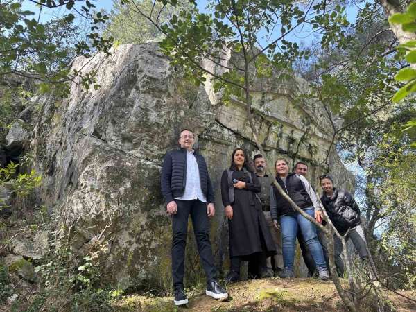 Marmaris'te bulunan 2500 yıllık kaya mezarı turizme kazandırılıyor