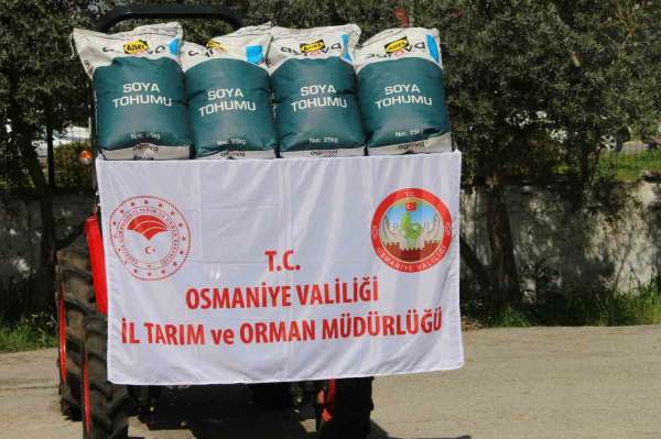 Osmaniye'de çiftçilere soya tohumu desteği
