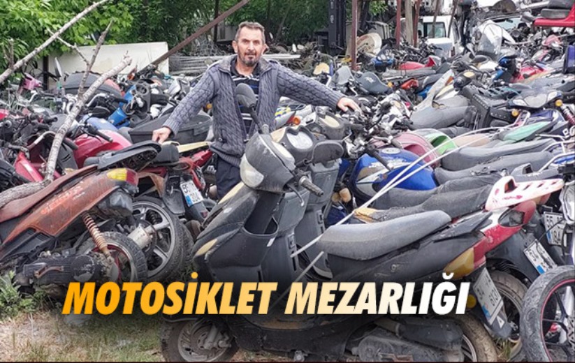 Samsun'da motosiklet mezarlığı