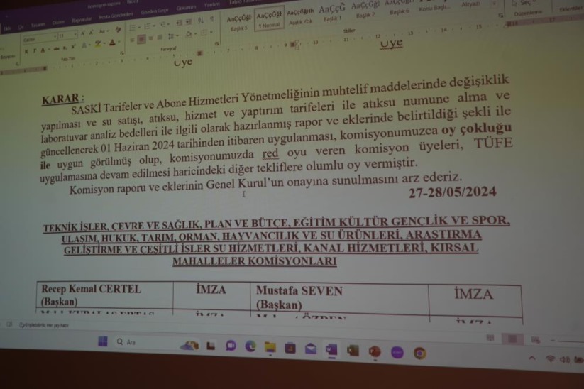 Samsun'da suda kademeli fiyat uygulaması kabul edildi