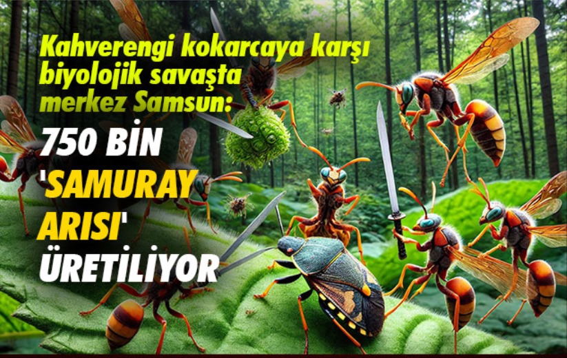 Kahverengi kokarcaya karşı biyolojik savaşta merkez Samsun: 750 bin 'samuray arısı' üretiliyor