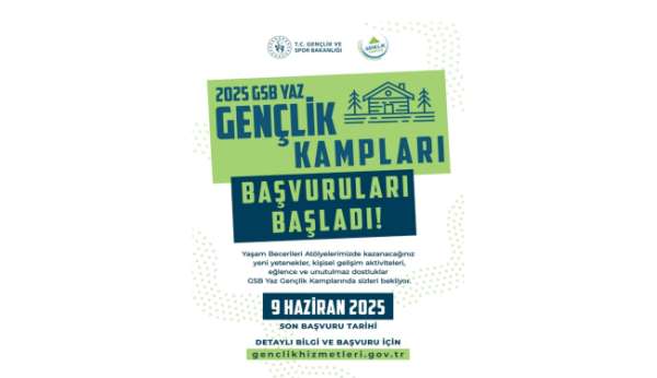 Gençlik kampları başvuruları başladı