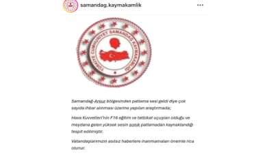 Samandağ Kaymakamlığından 'sonik patlama' açıklaması