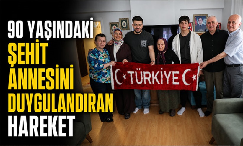 90 yaşındaki şehit annesini duygulandıran hareket