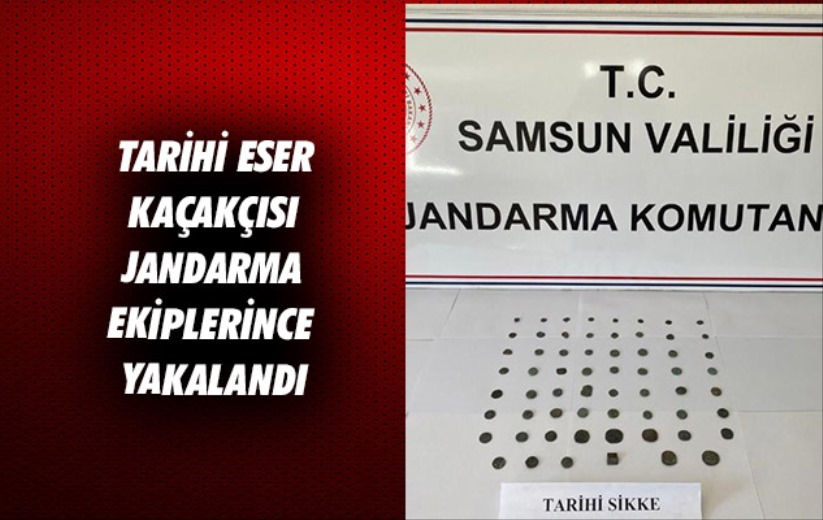Samsun'da tarihi eser kaçakçısı jandarma ekiplerince yakalandı