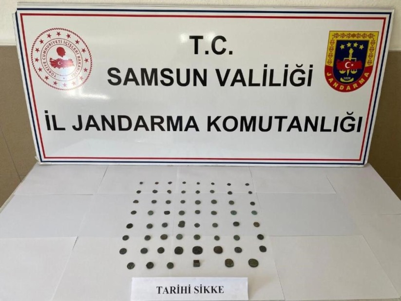 Samsun'da tarihi eser kaçakçısı jandarma ekiplerince yakalandı