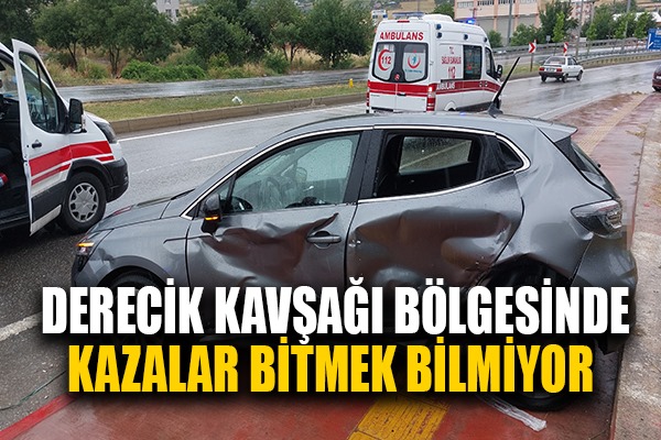 Samsun'da hafif ticari araç otomobile yandan çarptı: 3 yaralı