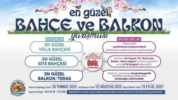 Atakum'da 'En Güzel Balkon ve Bahçe Yarışması'