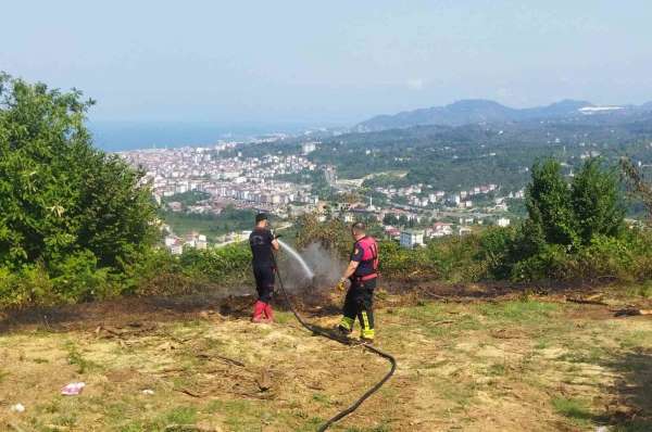 Ordu'da bahçe yangını hızlı müdahaleyle söndürüldü