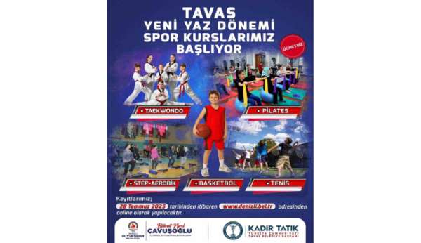 Tavas'ta yaz spor kursları başlıyor