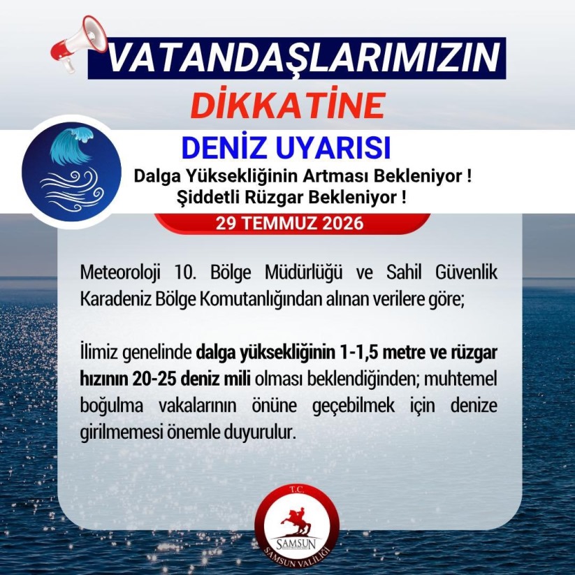 Karadeniz'de yüksek dalga uyarısı: 'Denize girmeyin'