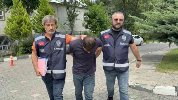 Samsun'da 1 buçuk milyonluk vurgun yapan sahte polis adliyeye sevk edildi