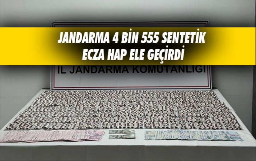 Samsun'da Jandarma 4 bin 555 sentetik ecza hap ele geçirdi