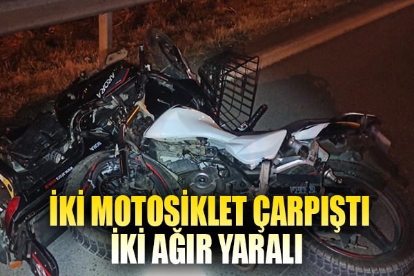 Motosiklet ile elektrikli bisiklet çarpıştı: 2 ağır yaralı