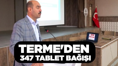 Terme'den 347 tablet bağışı