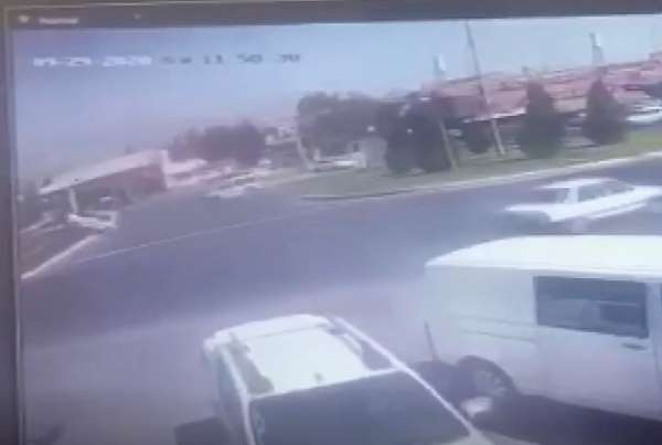Kahramanmaraş'ta trafik kazası kamerada 