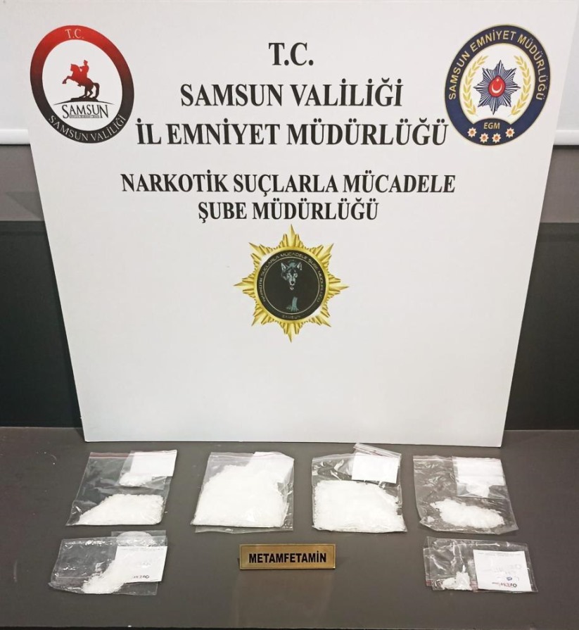 Samsun'da 2 kilo 160 gram skunk ve 352 gram metamfetamin ele geçirildi