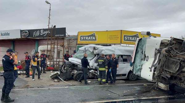 Tekirdağ'da korkunç kaza: 3 ölü, 9 yaralı