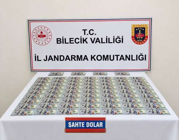 Bilecik'te otomobilde 202 adet sahte dolar ele geçirildi