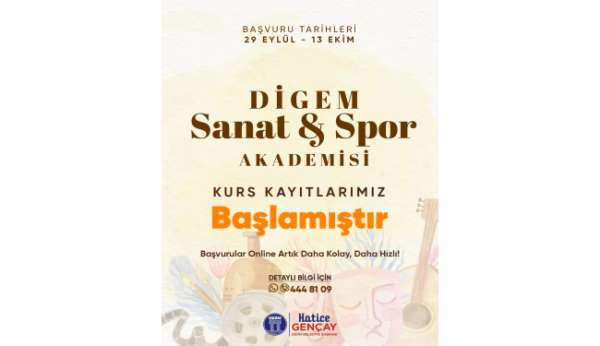 Didim Belediyesi DİGEM Sanat ve Spor Akademisi'nde kurs kayıtları başladı
