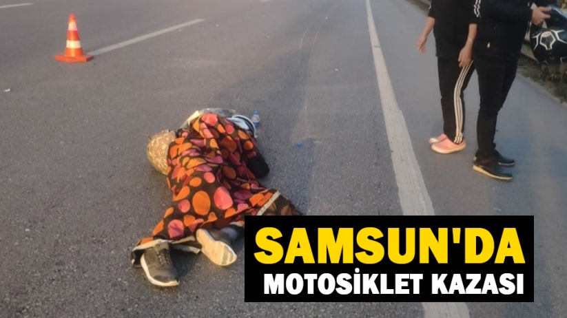 Samsun'da motosiklet kazası!