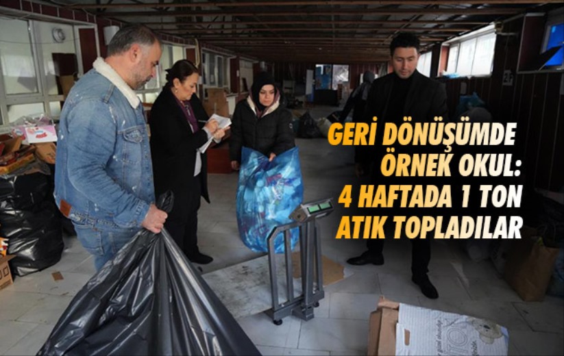 Samsun'da geri dönüşümde örnek okul: 4 haftada 1 ton atık topladılar