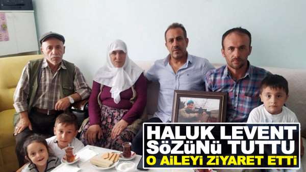 Haluk Levent Samsunlu Şehit Ailesini Ziyaret etti