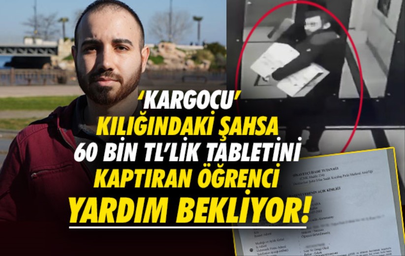 Samsun'da 'Kargocu' kılığındaki şahsa 60 bin TL'lik tabletini kaptıran öğrenci yardım bekliyor