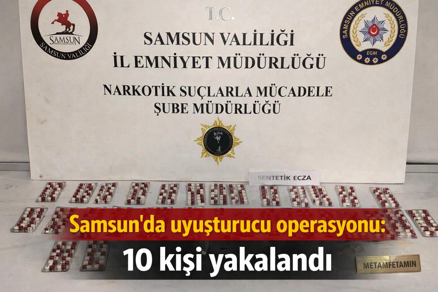 Samsun'da uyuşturucu operasyonu: 10 kişi yakalandı