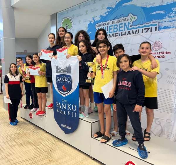 SANKO Okulları yüzmede beş altın madalya kazandı - Gaziantep haber