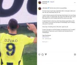 Edin Dzeko, Fenerbahçe'ye veda etti