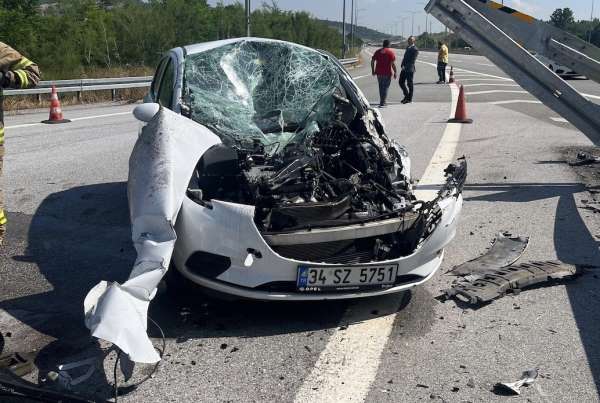 Susurluk'ta otoyol girişinde trafik kazası: 1 yaralı