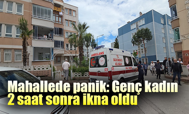 Mahallede panik: Genç kadın 2 saat sonra ikna oldu