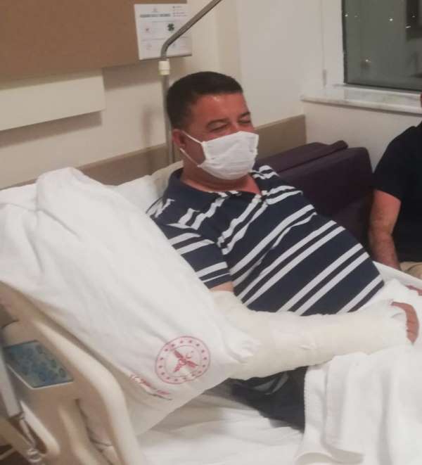 Kuşadası Esnaf Odası Başkanı motosiklet kazasında yaralandı 