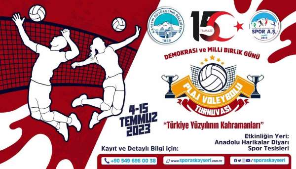 Büyükşehir Spor A.Ş.'den 15 Temmuz'a özel plaj voleybolu turnuvası