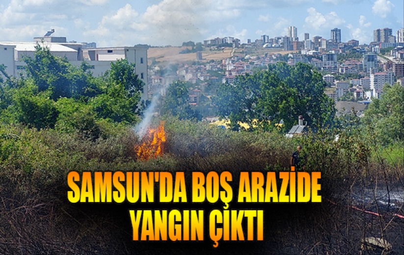 Samsun'da boş arazide yangın çıktı